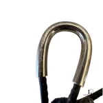 Hermès black leather and silver Double Hoop wraparound bracelet, view 8
