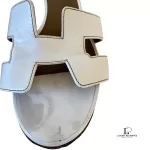 Hermès Oasis white leather sandals, size 35.5, view 8