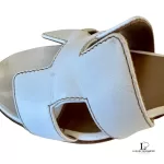 Hermès Oasis white leather sandals, size 35.5, view 11