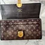 Louis Vuitton Monogram Idylle Sarah long wallet in Fusain charcoal, view 7