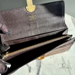 Louis Vuitton Monogram Idylle Sarah long wallet in Fusain charcoal, view 17
