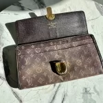 Louis Vuitton Monogram Idylle Sarah long wallet in Fusain charcoal, view 6