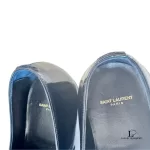 Saint Laurent Paris black patent leather almond-toe oxford dress shoes, size 38, view 18