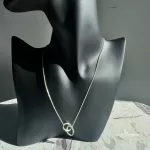 Tiffany & Co. Elsa Peretti Double Loop 925 silver necklace, view 13