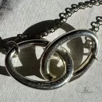 Tiffany & Co. Elsa Peretti Double Loop 925 silver necklace, view 7