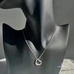 Tiffany & Co. Elsa Peretti Open Heart 925 silver necklace, view 10