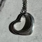 Tiffany & Co. Elsa Peretti Open Heart 925 silver necklace, view 4