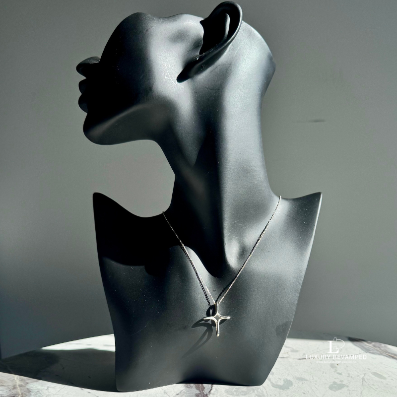 TIFFANY & CO Open Cross Silver Necklace