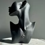 Pre-loved Tiffany & Co. Paloma Picasso Tenderness Heart 925 silver necklace, front view – secondhand designer, NZ