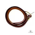 vintage Burberrys of London Nova Check and brown leather belt, view 2