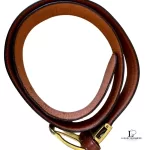 vintage Burberrys of London Nova Check and brown leather belt, view 4