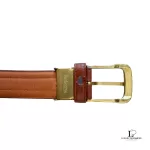 vintage Burberrys of London Nova Check and brown leather belt, view 7