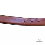 vintage Burberrys of London Nova Check and brown leather belt, view 11