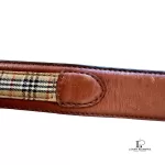 vintage Burberrys of London Nova Check and brown leather belt, view 9