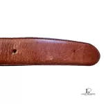 vintage Burberrys of London Nova Check and brown leather belt, view 12