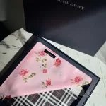 Burberry black Nova Check and pink floral handkerchief gift box set, view 11