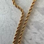Christian Dior oval 'CD' gold-tone pendant necklace, view 9