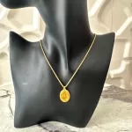 Christian Dior oval 'CD' gold-tone pendant necklace, view 16
