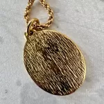 Christian Dior oval 'CD' gold-tone pendant necklace, view 4