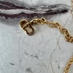 Christian Dior oval 'CD' gold-tone pendant necklace, view 5
