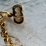 Christian Dior oval 'CD' gold-tone pendant necklace, view 6