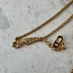 Christian Dior oval 'CD' gold-tone pendant necklace, view 7