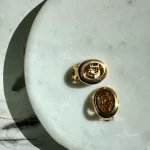 Christian Dior oval 'Dior' gold-tone clip-on earrings, view 2