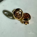 Christian Dior oval 'Dior' gold-tone clip-on earrings, view 4