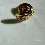 Christian Dior oval 'Dior' gold-tone clip-on earrings, view 5