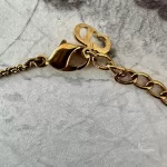 Christian Dior CD crown rhinestone gold-tone necklace, view 5