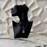 Christian Dior CD crown rhinestone gold-tone necklace, view 10