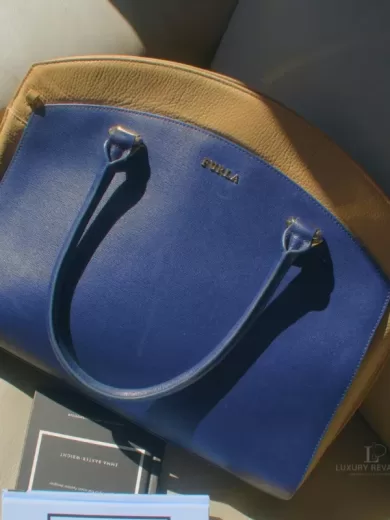 FURLA Bicolor Leather Satchel (1)