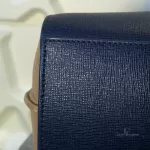 Furla cobalt blue and neutral bicolour leather satchel, view 12