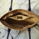 Furla cobalt blue and neutral bicolour leather satchel, view 18