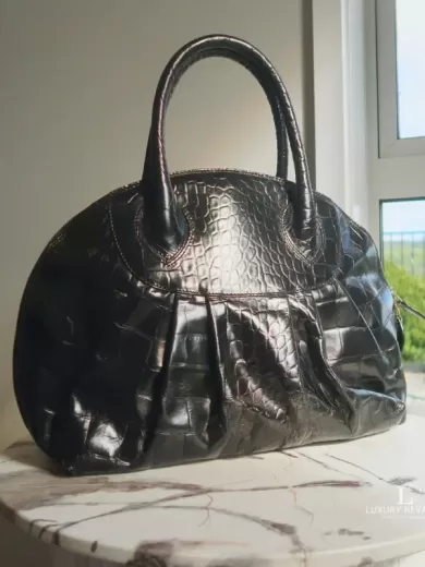 FURLA Moc-Croc Alma-type Handbag