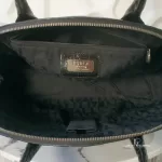 Furla black moc-croc embossed leather Alma-type handbag, view 19