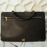 Furla tricolour black, ivory and grey leather and suede two-way bag, view 16