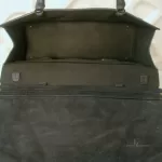 Furla tricolour black, ivory and grey leather and suede two-way bag, view 17