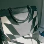 Furla tricolour black, ivory and grey leather and suede two-way bag, view 29