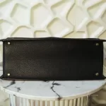 Furla tricolour black, ivory and grey leather and suede two-way bag, view 6