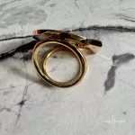 Salvatore Ferragamo gold-tone Gancini scarf ring, view 11