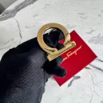 Salvatore Ferragamo gold-tone Gancini scarf ring, view 12