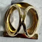 Salvatore Ferragamo gold-tone Gancini scarf ring, view 4