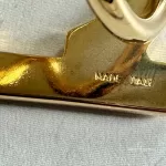 Salvatore Ferragamo gold-tone Gancini scarf ring, view 5