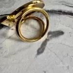 Salvatore Ferragamo gold-tone Gancini scarf ring, view 9