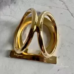 Salvatore Ferragamo gold-tone Gancini scarf ring, view 10