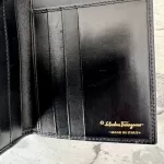 Salvatore Ferragamo Gancini black leather compact wallet, view 14