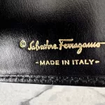 Salvatore Ferragamo Gancini black leather compact wallet, view 16