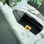 Salvatore Ferragamo Gancini black leather compact wallet, view 3