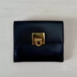 Salvatore Ferragamo Gancini black leather compact wallet, view 4